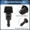 INFINAUTO 2009-2017 Patriot 2009-2017 Black Front Window Washer Nozzle with