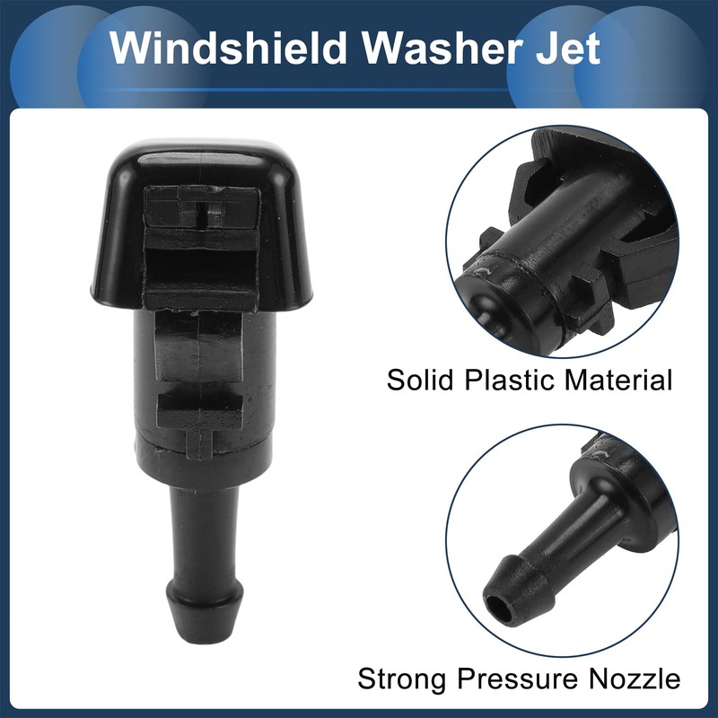 INFINAUTO 2009-2017 Patriot 2009-2017 Black Front Window Washer Nozzle with