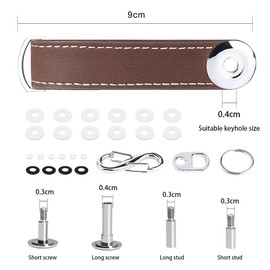 flintronic Key Organizer | Crazy Horse Leather Keychain | Pocket Smart Key Holder with Gift Boxed Stylish, Functional & Practical (Holds 7-9 Multiple Keys) - Brown