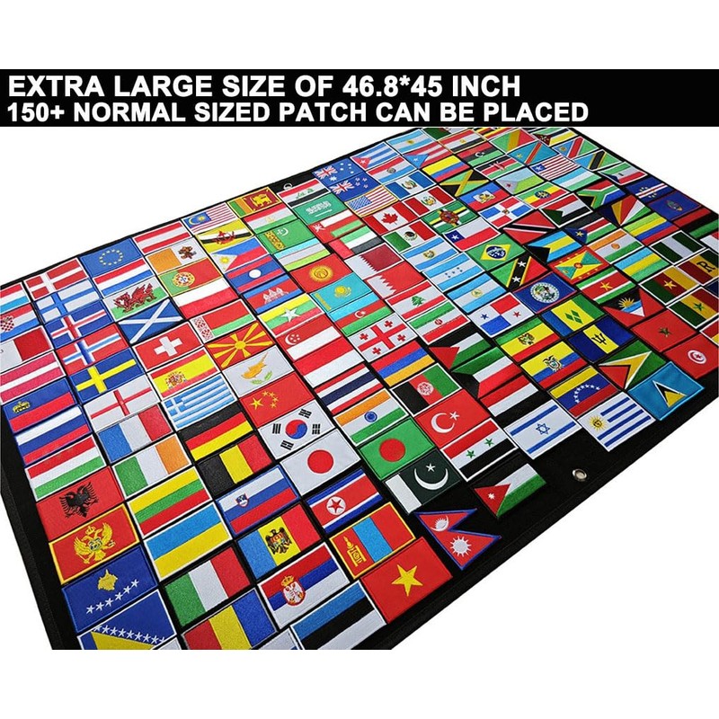 46.85"(W) x 45"(H) inch Tactical Patch Board Display,Emblem Patch Hanging