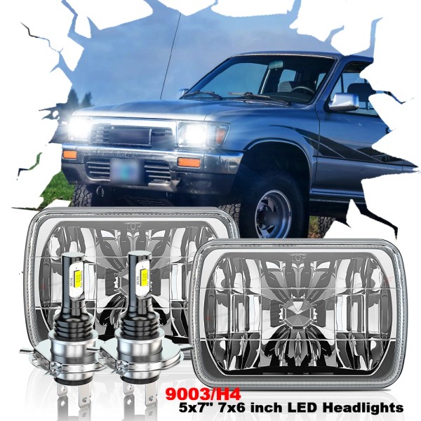 CHUSYYRAY 5X7" 7x6inch Rectangle LED Hig/Low Headlight H4 9003 DRL