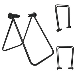 RidingRush Bike Stand for Indoor Storage, Foldable Bicycle Rack Holder for Garage & Apartment, Adjustable Floor Stand Fits Road Bike, Mountain Bike, BMX and E-Bike