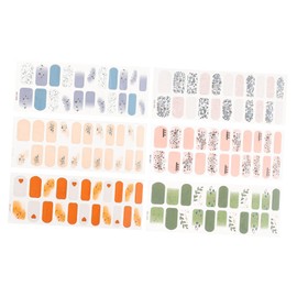 Baluue 6pcs Gold Foil Nail Stickers for Women Peel Off DIY Manicure Decals Nail Art Supplies for Salon and Home Use