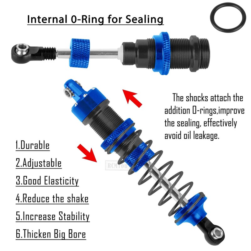 RCMYou RC Aluminum Alloy Shocks Upgrades Part for 1/16 Mini