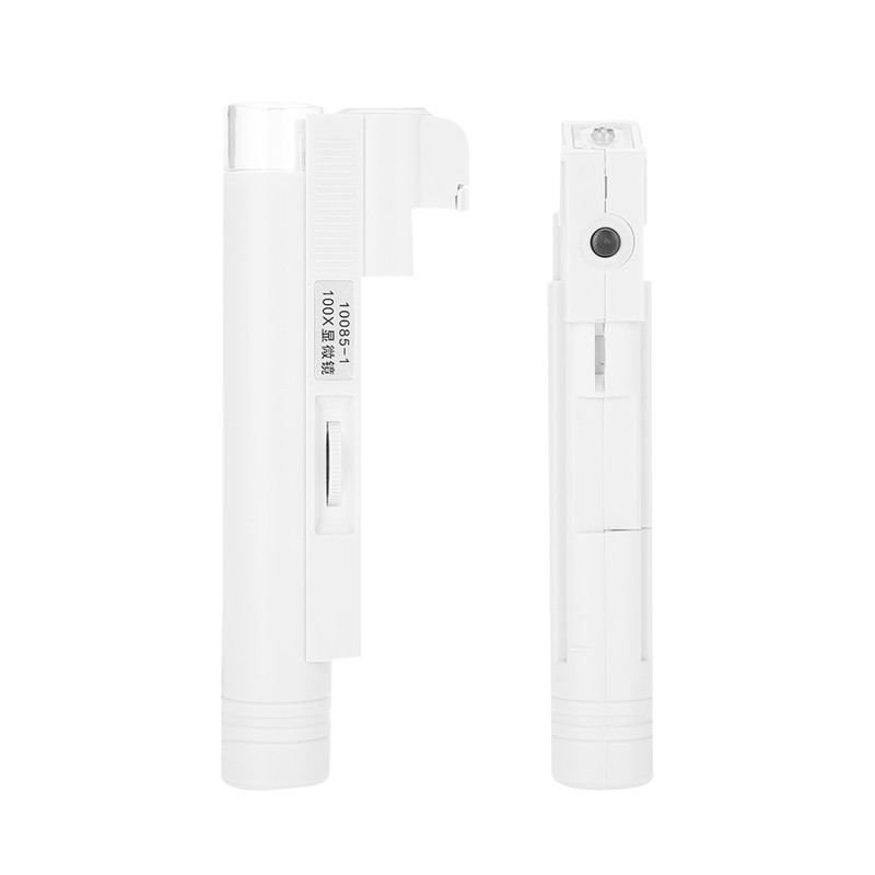 100X Zoom Microscope Double Tube Jewelry Magnifier Pocket Magnifying Glass