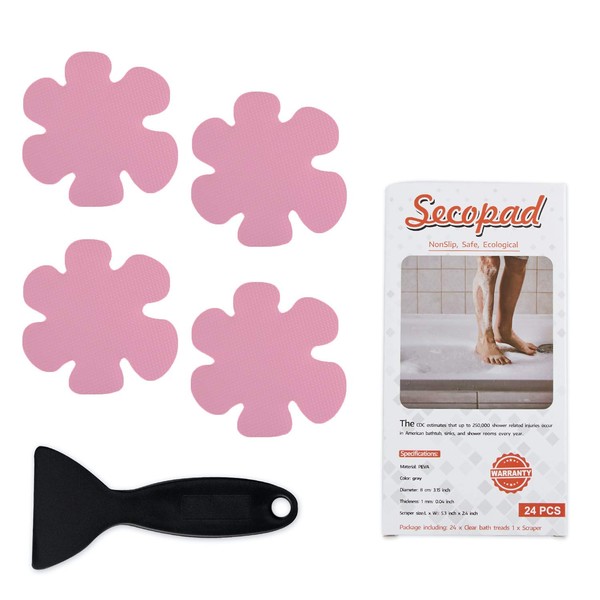 Secopad Bathtub Stickers Non-Slip, Safety Shower Treads Adhesive Appliques with