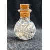 Gold, silver and copper flake in oil specimen mini bottles