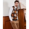 Kallspin Men's Big & Tall Argyle Sleeveless Jumpers Wool Blend