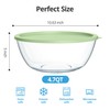 Quald Extra Large Glass Mixing Bowls Clear Glass Salad Cooking