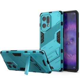 ESTH® Case for Oppo Find X5 with Expanding Stand and Shockproof TPU Bumper, [Military Grade Anti-Fall Protection], Cover Compatible with Magnetic Car Mount, Blue