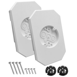 Siding Mounting Plate Compatible with 1/2 Inch Lap Double and 4 Inch Siding, Outdoor Light Mounting Block Built-in Electrical Box Replace 8141DBL, 2 Pack