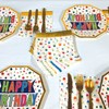 Beistle 32 Piece Colorful 2-Ply Fringed Paper Happy Birthday Lunch