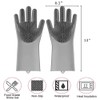 LHOME Magic Silicone Dishwashing Scrubber, 2 in 1 Reusable Rubber