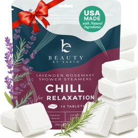 Beauty by Earth Shower Steamers Aromatherapy - USA Made with Natural Ingredients & Lavender Oil, Large Shower Bombs for Stress Relief, Relaxing Spa Gifts for Women & Men, Luxury New Mom & Nurse Gifts