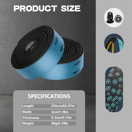DINTSTYLE 2pcs Bicycle Bar Tape, Bike Handlebar Tape, Road Bicycle Handlebar Tape, Cycling Grip Tape, with 4pcs Handlebar End Plugs, Soft Comfortable, Wear Resistant, BSL N