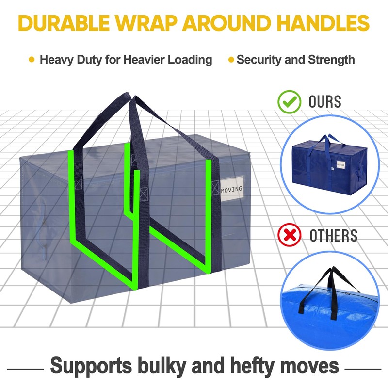 VENO 16 Pack Extra Large Moving Bags with Zippers &