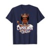 Capricorn Queen Energy Zodiac Crown Afro Regal AF Vibes T-Shirt