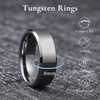 King Will BASIC Men's 8mm Gunmetal Tungsten Carbide Ring Polished