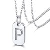 Silvora Letter Pendant Necklace for Women in Silver Alphabet A-Z