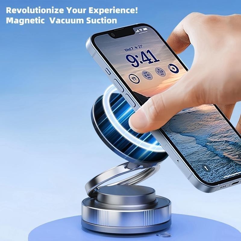 360° Adjustable Vacuum Magnetic Phone Holder – Suction Cup Mount