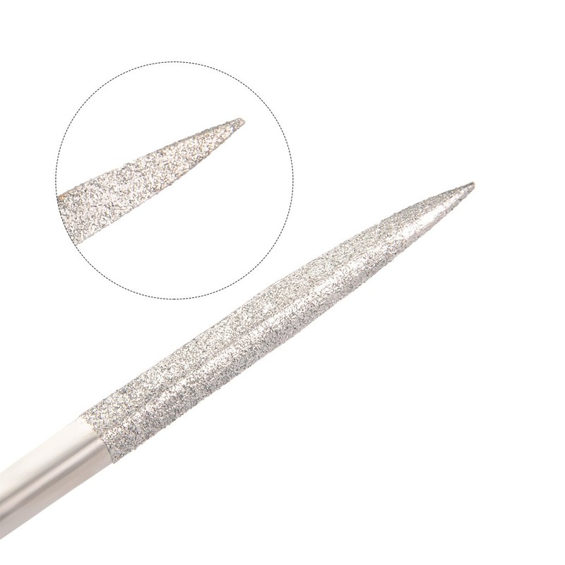 Sourcingmap 10Pcs 3mm x 140mm Half Round Diamond Needle File