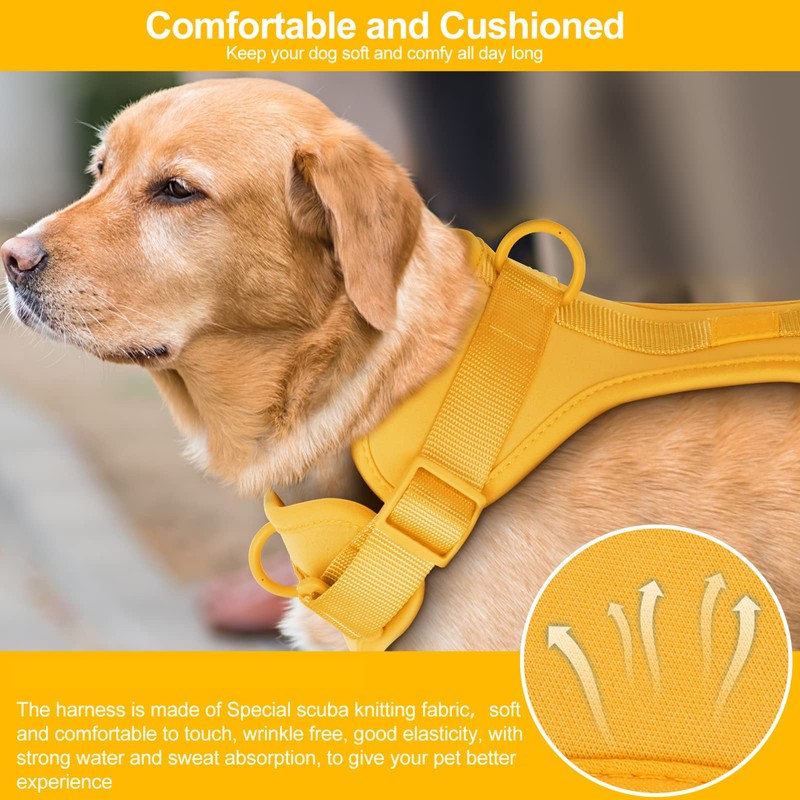 No Pull Lightweight Dog Harness: Adjustable Durable Breathable Mesh Pet
