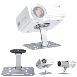 PRBUEHI Zusammenklappbarer Beamer Halterung 360° Verstellbarer Projektor-Ministänder Vollständig Einstellbarer Winkel Geeignet für Konferenzräume, Heimkino, Schlafzimmer, Besprechungsräume