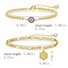 Dainty Gold Bracelets for Women，Adjustable Layered Bracelet Evil Eye Bead