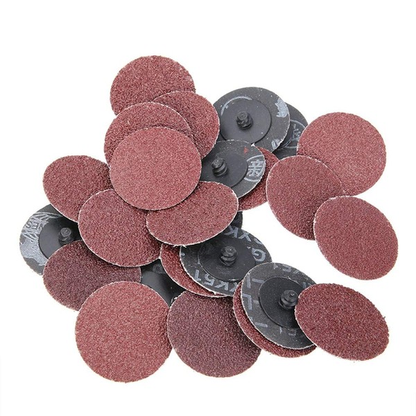 SENRISE Quick Change Discs, 25PCS 2 INCH Discs Roll Lock Surface Conditioning Sanding Disc R-Type Discs for Rotary Tool Sanding and Surface Blending (80 Grits)