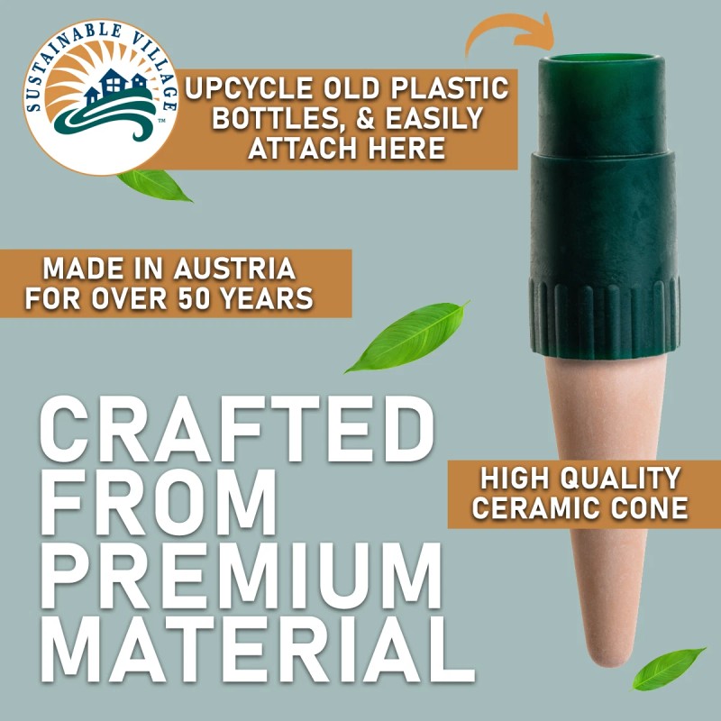 Blumat Bottle Adapter 6 Stakes - Automatic Self Watering Indoor/Outdoor