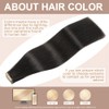 Tape in Hair Extensions Real Human Hair 24 Inch Natural