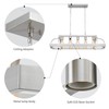 WUZUPS 5-Light Metal Pot Hanging Rack Chandelier Linear Pendant Ceiling
