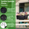 OGIMA Railing Planter Box, 3 Pack 16" Large Hanging Planters