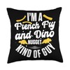 Dino Nuggets Enthusiast Dinosaur Chicken Delight Dino Nugs Throw Pillow