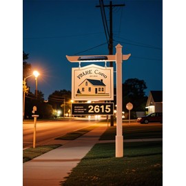 PULITAITONG High Brightness Solar Fence Lights Solar Sign Lights Outdoor 2 Pack, Automatic Charging and On/Off Light Switch, 8 LED Beads for Gardens, Porches, Patios, Decks, Fencescapes - Warm White