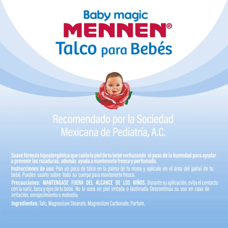 Talco para bebé Mennen Baby Magic Hipoalergénico 400 g