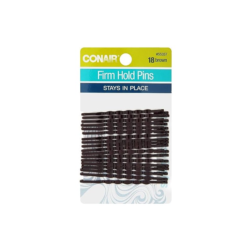 Scunci 18 Piece Firm Hold Bobby Pins Brown, 0.3 Ounce