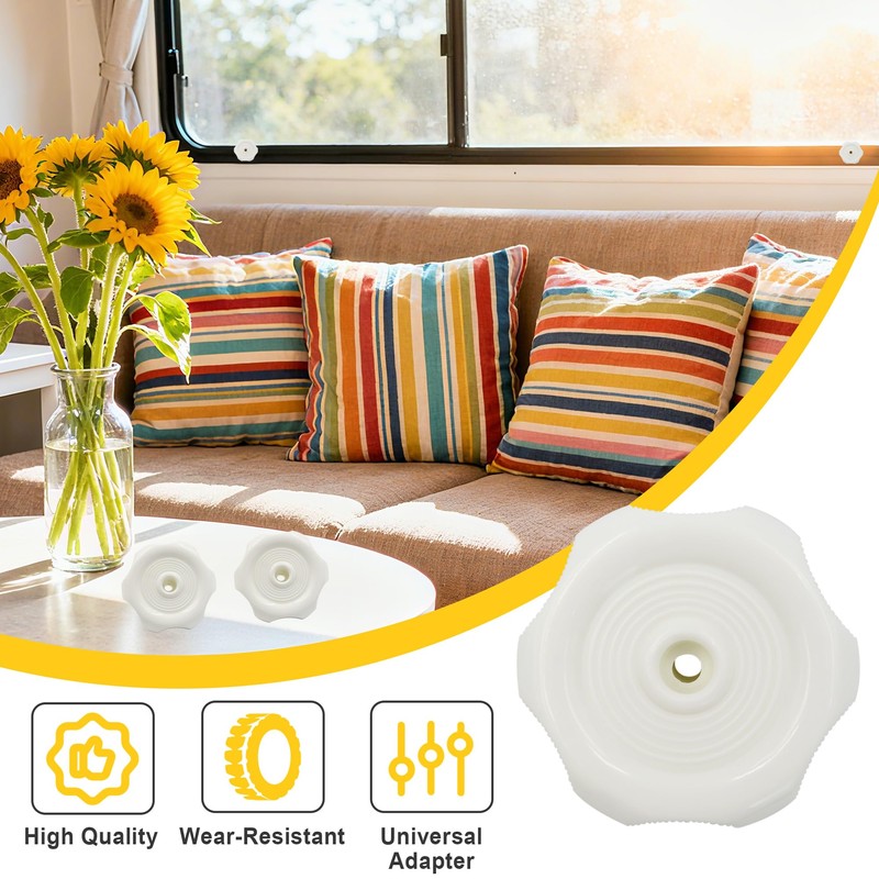 ACOSIY 6 Pack RV Window Knob Replacement for Vent, 2.25"