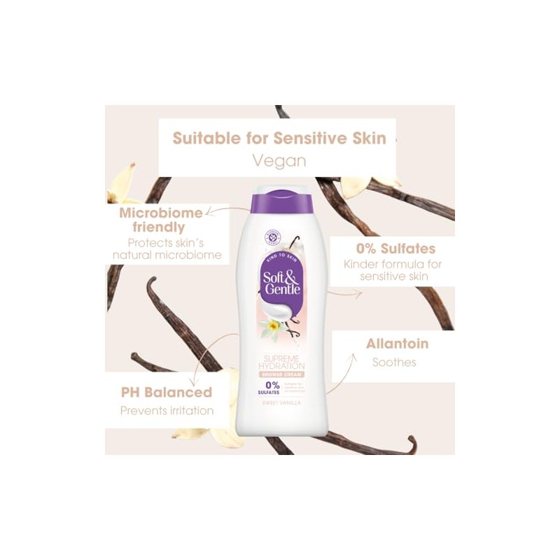 Soft & Gentle Sweet Vanilla Supreme Hydration Sulfate Free Shower