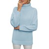 Jouica Womens 2025 Fall Turtleneck Oversized Long Batwing Sleeve Cream