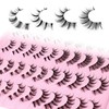 Manga Lashes Natural Look Anime False Eyelashes 20 Pairs Clear