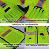Sicalobo High Visibility Vest with Pockets Zipper for Men Women