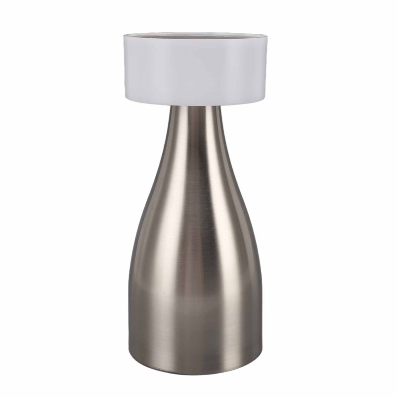 Metal Table Lamp Stepless Dimmable 3 Color Touch Control Rechargeable