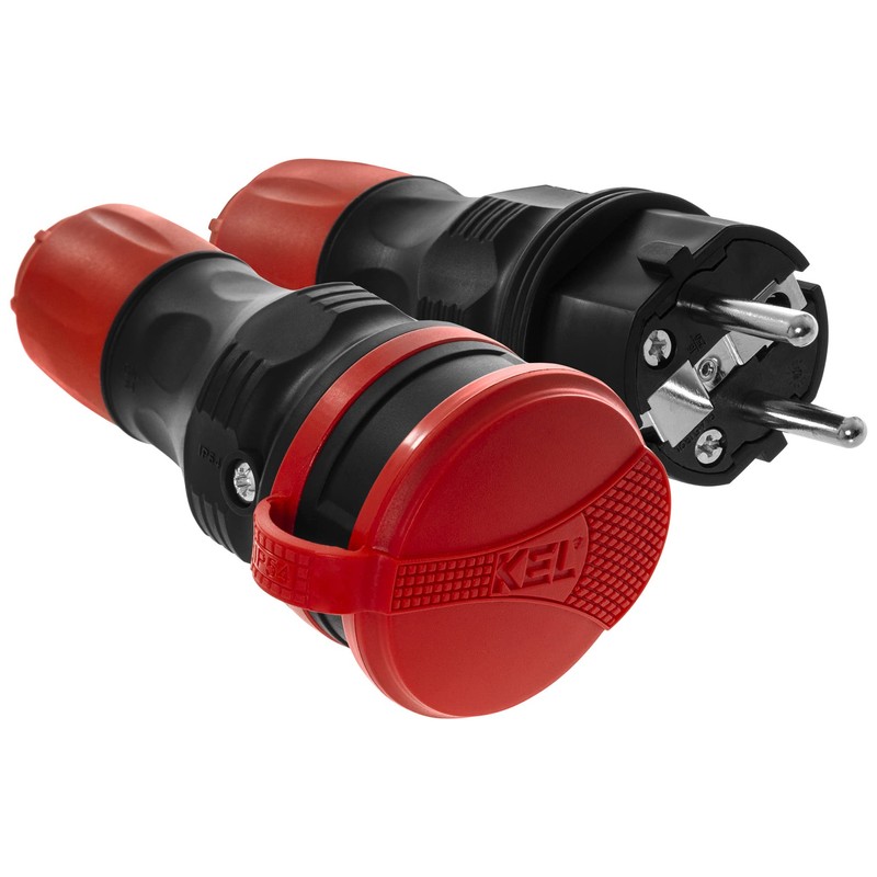KEL Protective Contact Plug & Coupling Set 16A / 250V