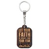 MaMeMi Masterartikel Olive Wood Keyring Laser Engraving, Faith Dark