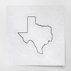 Decal Stickers of Texas Map Outline (Black) (Set of 2)