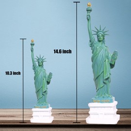 SAINWORDS Statue of Liberty Figurine New York City Souvenirs Gifts Modern Home Decor for Living Room Book Shelf Cabinets Table Ornaments Outdoor Garden Sculpture (14.6 Inch)