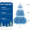 Yaheetech 7.5ft Premium Snow Flocked Artificial Christmas Tree Hinged Pine