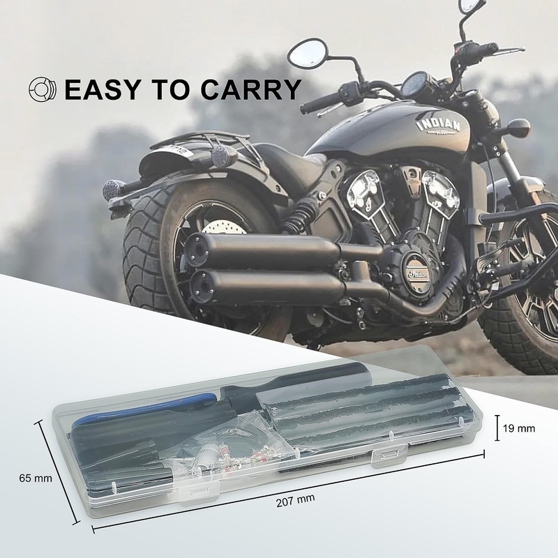 ZERINT TT-M26 Tubeless Tyre Repair Kits, 26pcs Compact Tyre Puncture