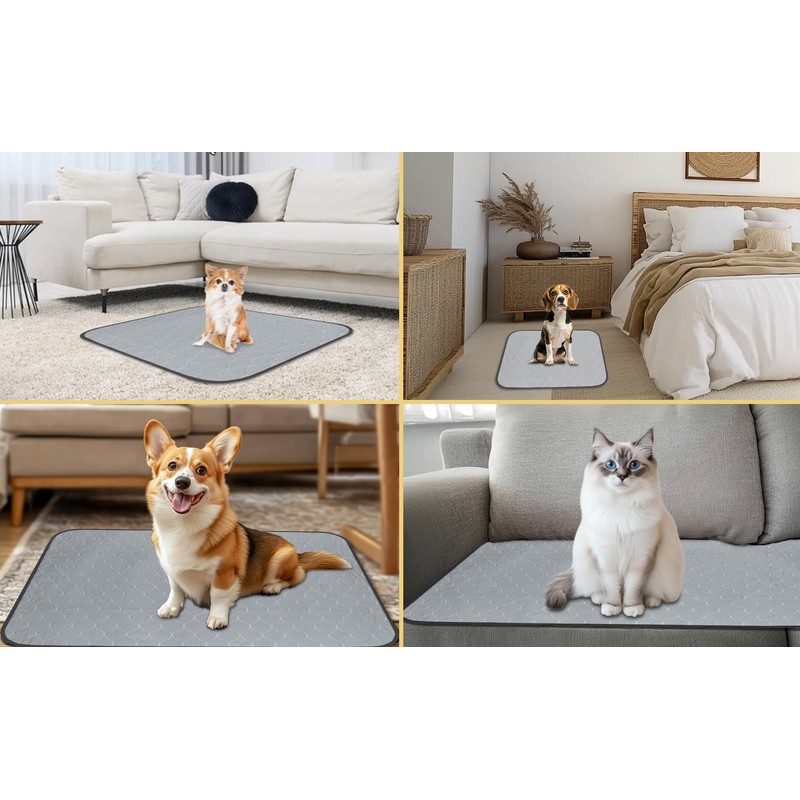 DAHAPYBOO Extra Large Washable Pee Pads for Dogs,4 Pack Reusable